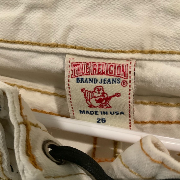 True Religion white Flared denim low-low rise jeans - Picture 2 of 4